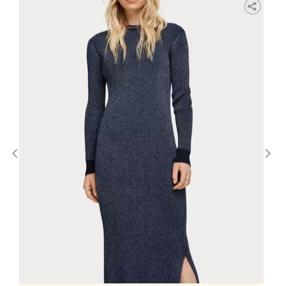 Scotch and Soda Maison Scotch Dans la Nuit Textured Knit Bodycon Dress